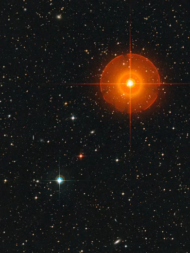 Its combination of size and relative closeness means R Doradus has the largest angular radius of any star as seen from Earth, beating Betelgeuse